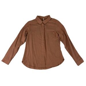 Kuhl Hadley Long‎ Sleeve Women's Small Button Down Shirt In Clay Tencil